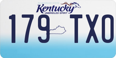 KY license plate 179TXO
