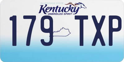 KY license plate 179TXP