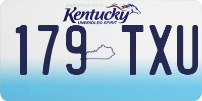 KY license plate 179TXU