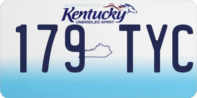 KY license plate 179TYC