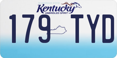 KY license plate 179TYD
