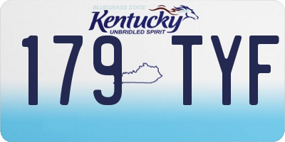 KY license plate 179TYF