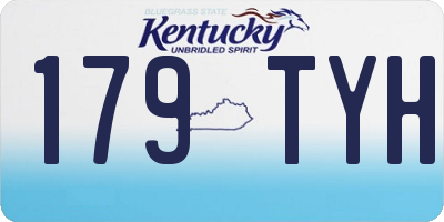 KY license plate 179TYH