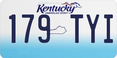 KY license plate 179TYI