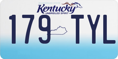 KY license plate 179TYL