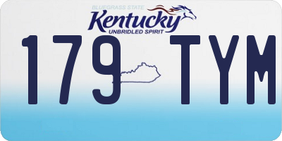 KY license plate 179TYM