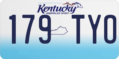KY license plate 179TYO