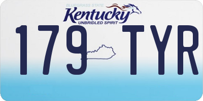 KY license plate 179TYR