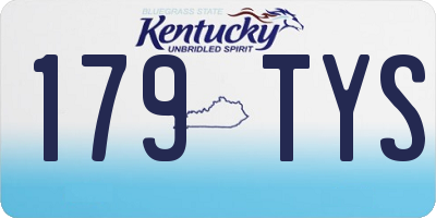 KY license plate 179TYS