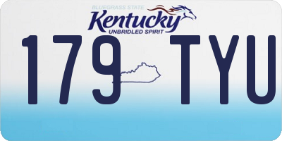 KY license plate 179TYU