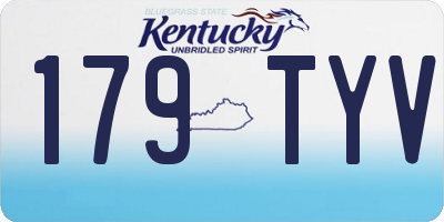 KY license plate 179TYV