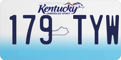 KY license plate 179TYW