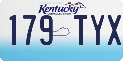 KY license plate 179TYX