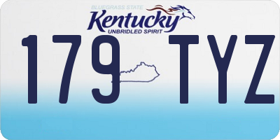 KY license plate 179TYZ