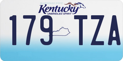 KY license plate 179TZA