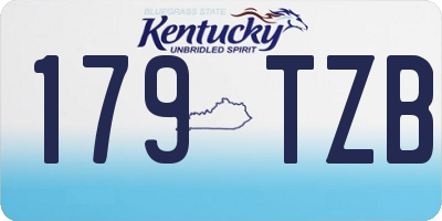 KY license plate 179TZB