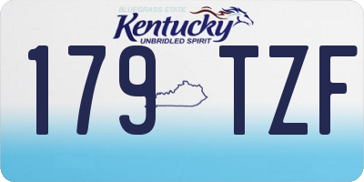 KY license plate 179TZF