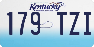 KY license plate 179TZI