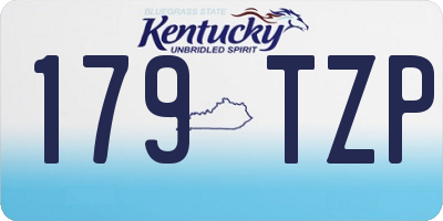 KY license plate 179TZP