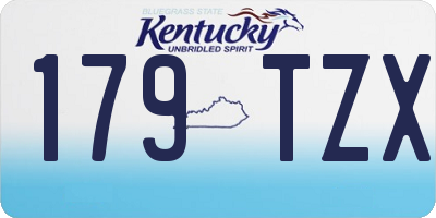 KY license plate 179TZX