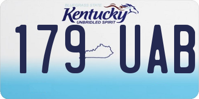 KY license plate 179UAB