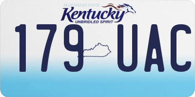 KY license plate 179UAC