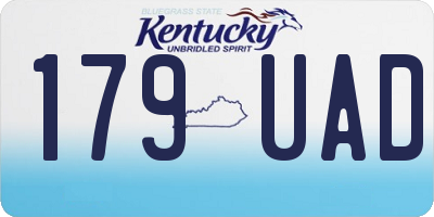 KY license plate 179UAD
