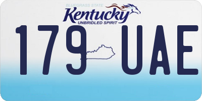 KY license plate 179UAE