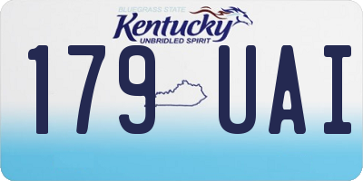 KY license plate 179UAI