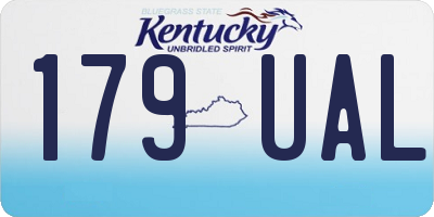 KY license plate 179UAL