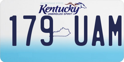 KY license plate 179UAM
