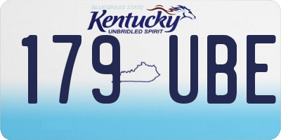 KY license plate 179UBE