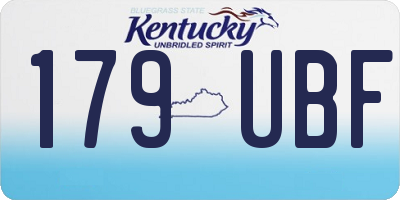 KY license plate 179UBF