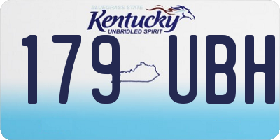 KY license plate 179UBH