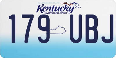 KY license plate 179UBJ