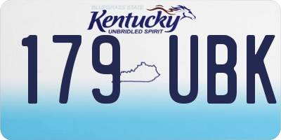 KY license plate 179UBK