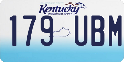 KY license plate 179UBM