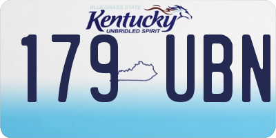 KY license plate 179UBN