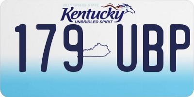 KY license plate 179UBP