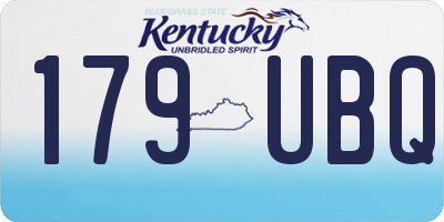 KY license plate 179UBQ
