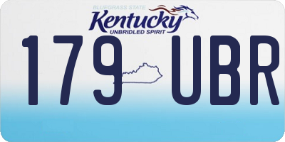 KY license plate 179UBR