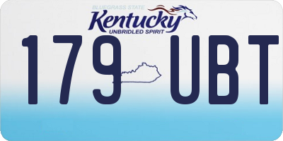 KY license plate 179UBT
