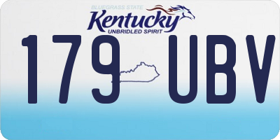 KY license plate 179UBV