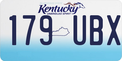 KY license plate 179UBX