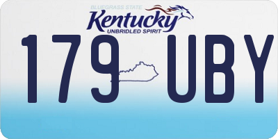 KY license plate 179UBY