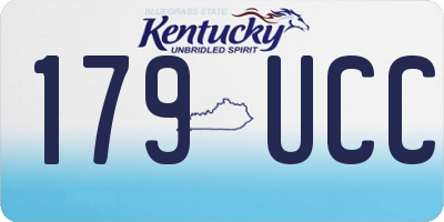 KY license plate 179UCC