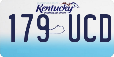 KY license plate 179UCD