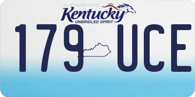 KY license plate 179UCE