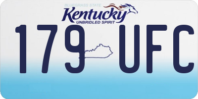 KY license plate 179UFC