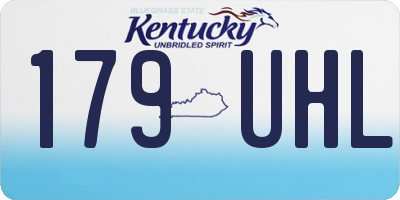 KY license plate 179UHL